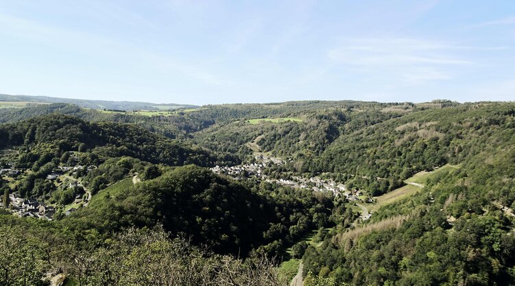 Aussicht vom Goethepunkt auf dem Lahnwanderweg