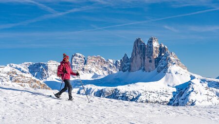 Winterwandern in den Sextener Dolomiten für Singles und Alleinreisende