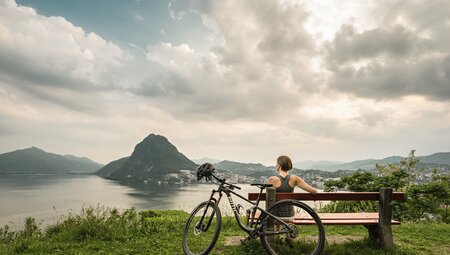 Lugano Pause Parkbank