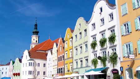 Häuser in der Silberzeile in Schärding