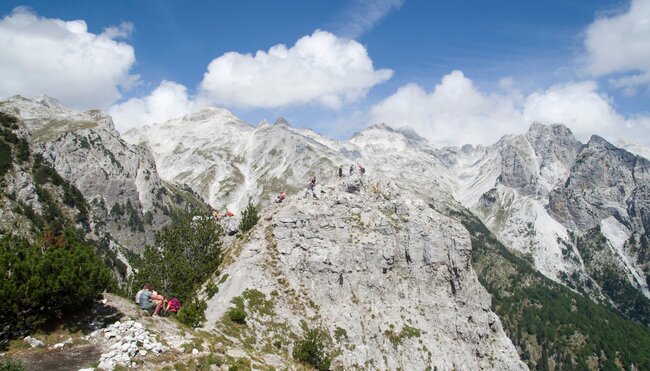 Albanische Alpen Valbona Pass Jezerca Gipfel